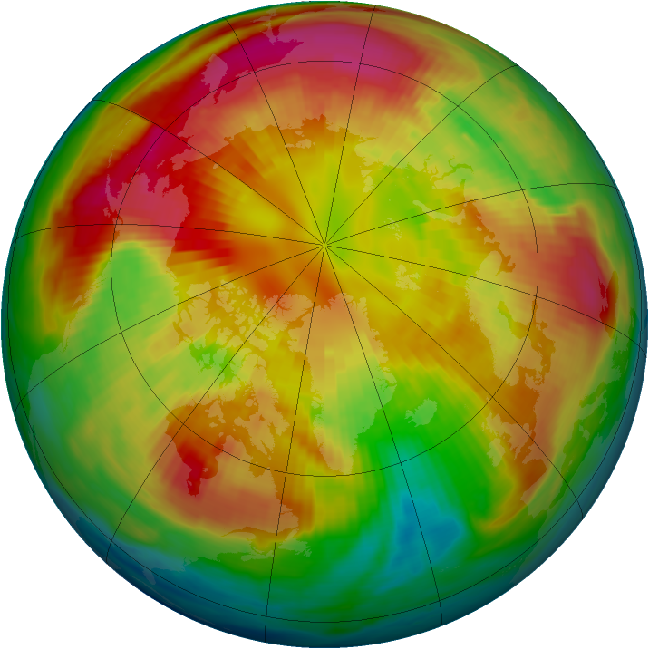 Arctic ozone map for 04 March 1988